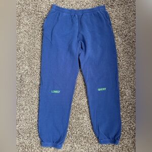 Lonely Ghost Bueno New Love Navy Waffle Sweatpants Size L